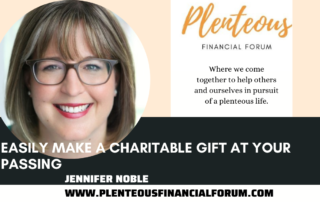 Plenteous YouTube Thumbnail-Jennifer Noble_Easily Make a Charitable Gift at Your Passing